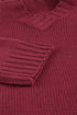V Neck Drop Shoulder Knitted Sweater